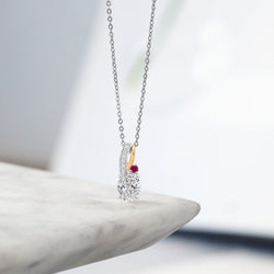 Pendant in 925 Sterling Silver and 10K Yellow Gold