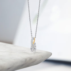 Pendant in 925 Sterling Silver and 10K Yellow Gold
