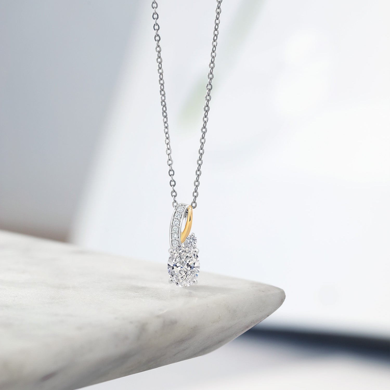 Pendant in 925 Sterling Silver and 10K Yellow Gold