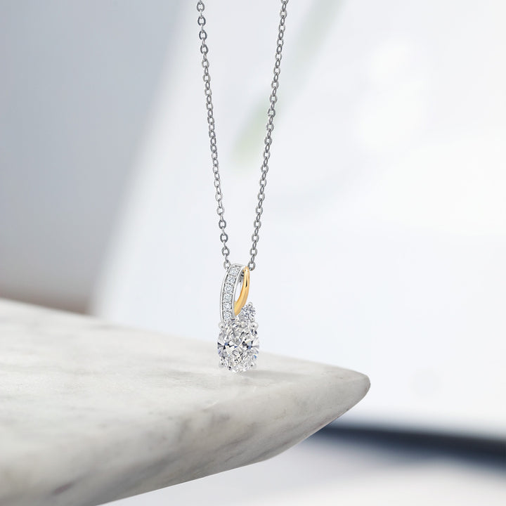 Pendant in 925 Sterling Silver and 10K Yellow Gold