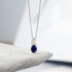 Pendant in 925 Sterling Silver and 10K Yellow Gold