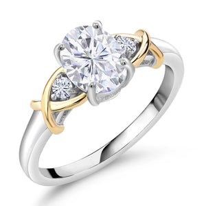 Ring in 925 Sterling Silver and 10K Yellow Gold