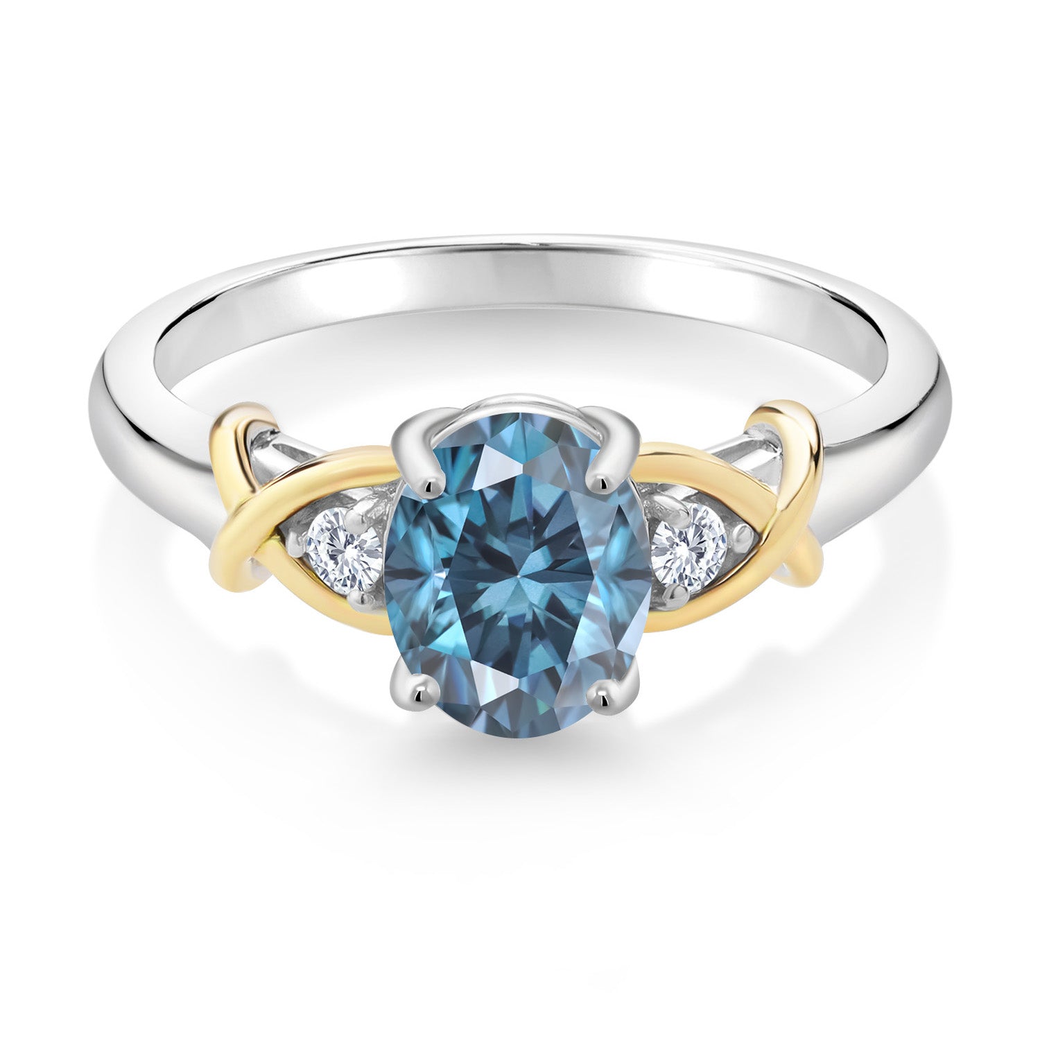 Ring in 925 Sterling Silver and 10K Yellow Gold