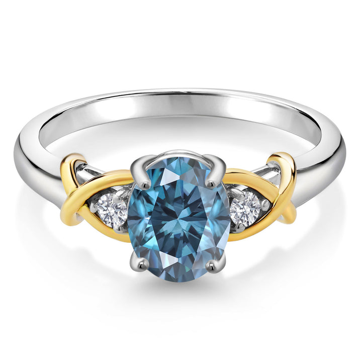 Ring in 925 Sterling Silver and 10K Yellow Gold