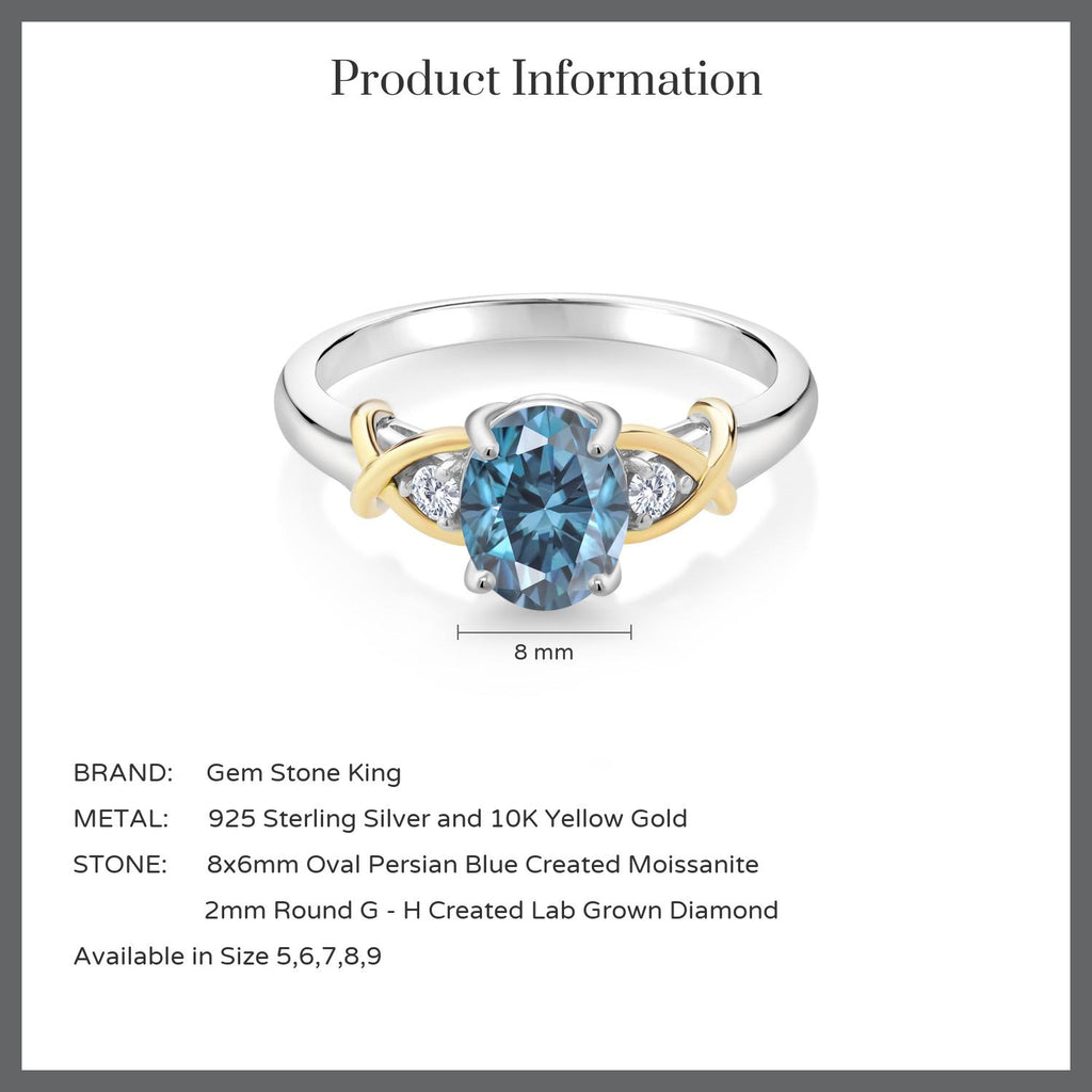 Ring in 925 Sterling Silver and 10K Yellow Gold