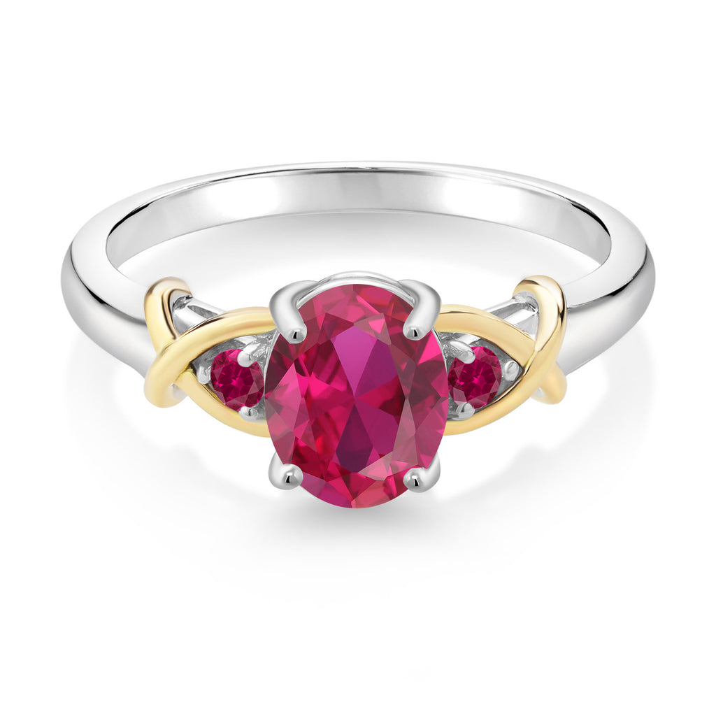 Ring in 925 Sterling Silver and 10K Yellow Gold