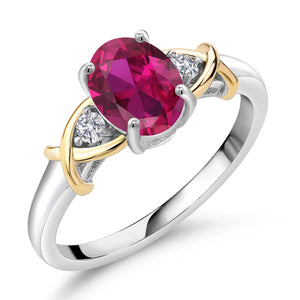 Ring in 925 Sterling Silver and 10K Yellow Gold