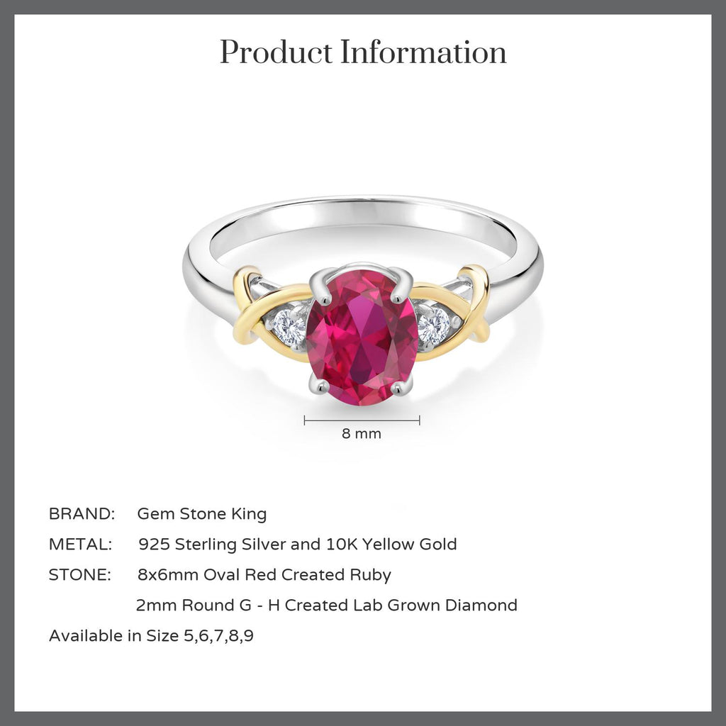 Ring in 925 Sterling Silver and 10K Yellow Gold