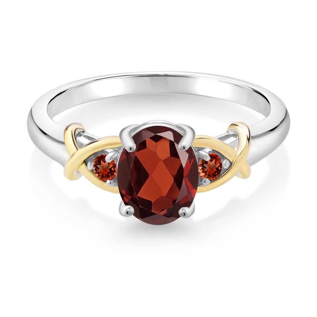 Ring in 925 Sterling Silver and 10K Yellow Gold
