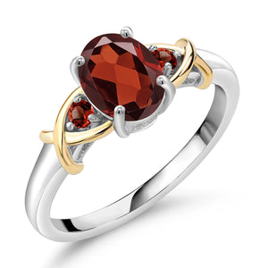 Ring in 925 Sterling Silver and 10K Yellow Gold