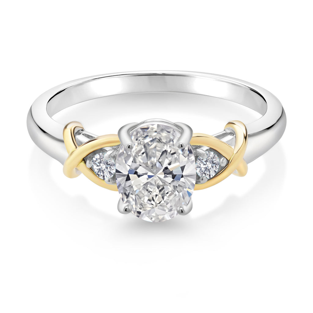 Ring in 925 Sterling Silver and 10K Yellow Gold