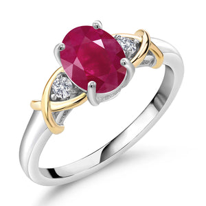 Ring in 925 Sterling Silver and 10K Yellow Gold