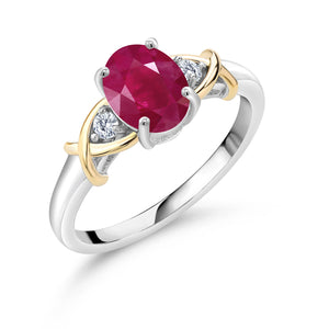 Ring in 925 Sterling Silver and 10K Yellow Gold