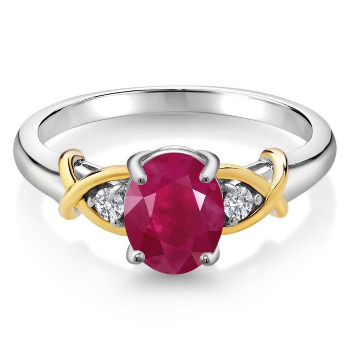 Ring in 925 Sterling Silver and 10K Yellow Gold