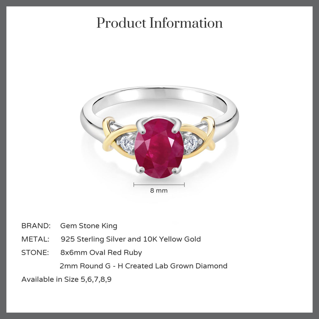 Ring in 925 Sterling Silver and 10K Yellow Gold