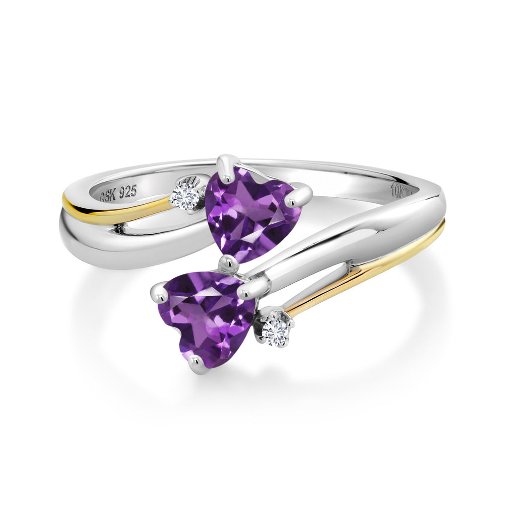 Ring in 925 Sterling Silver and 10K Yellow Gold