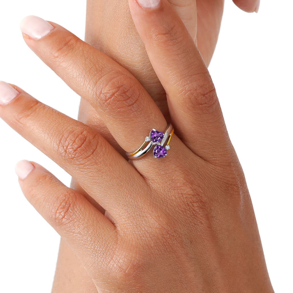 Ring in 925 Sterling Silver and 10K Yellow Gold