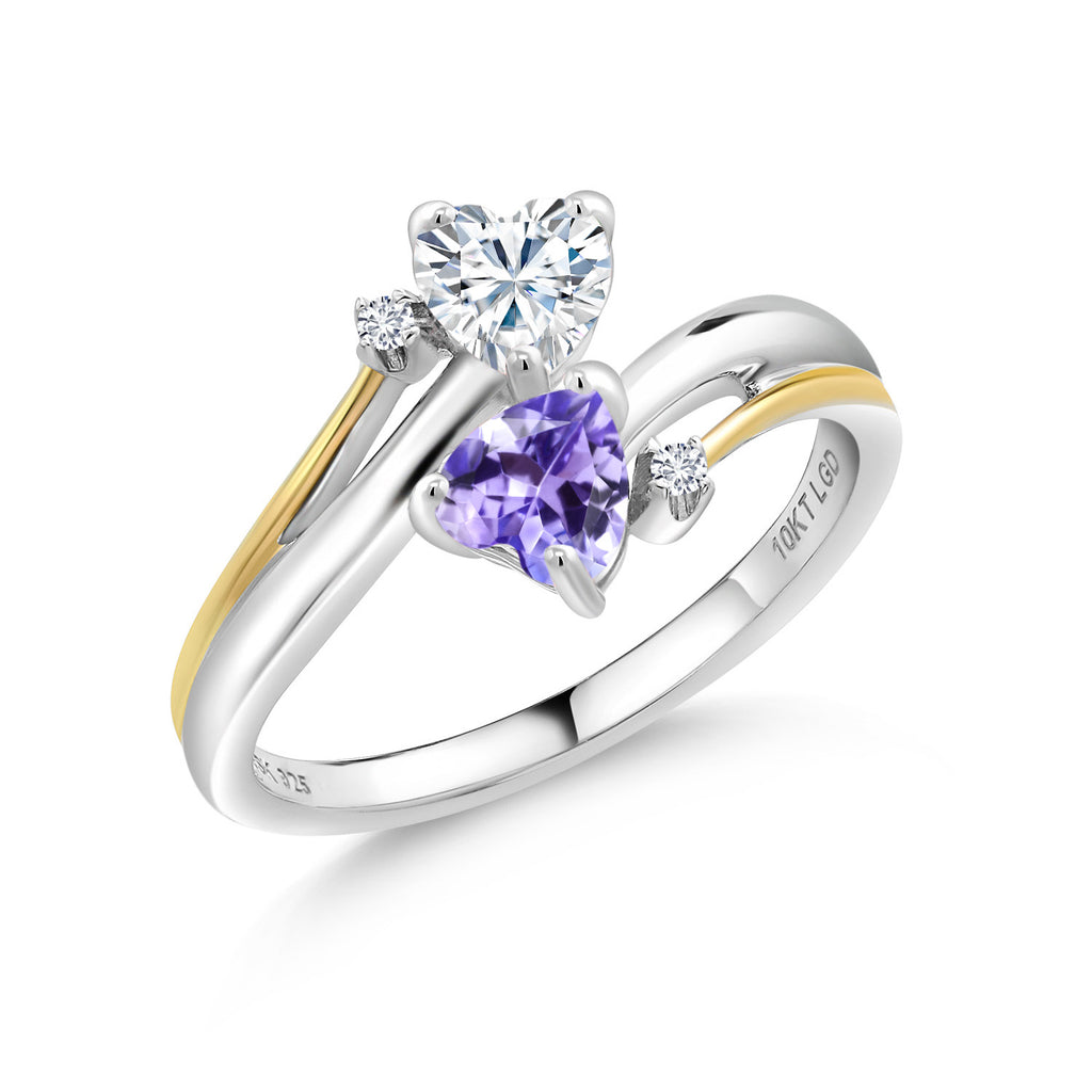 Tanzanite - December_6_Ring in 925 Sterling Silver and 10K Yellow Gold