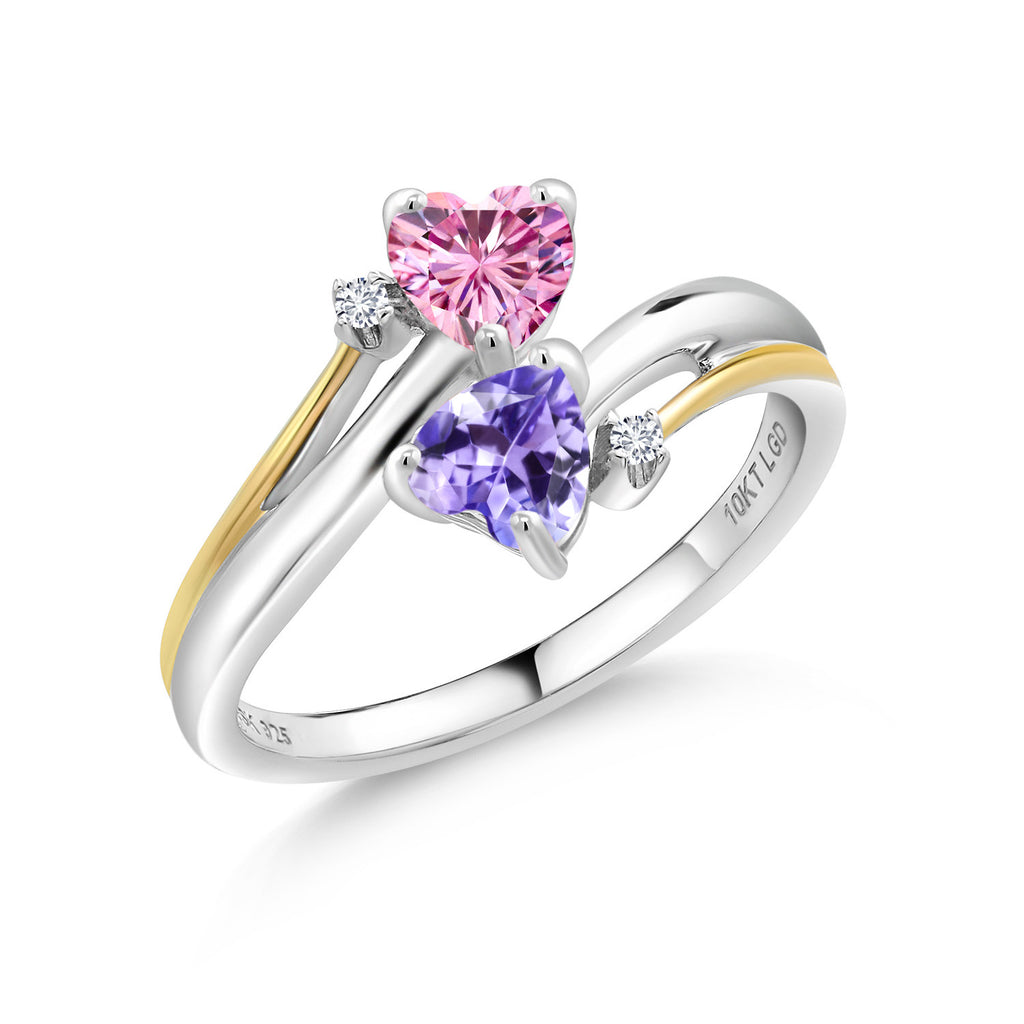 Tanzanite - December_7_Ring in 925 Sterling Silver and 10K Yellow Gold