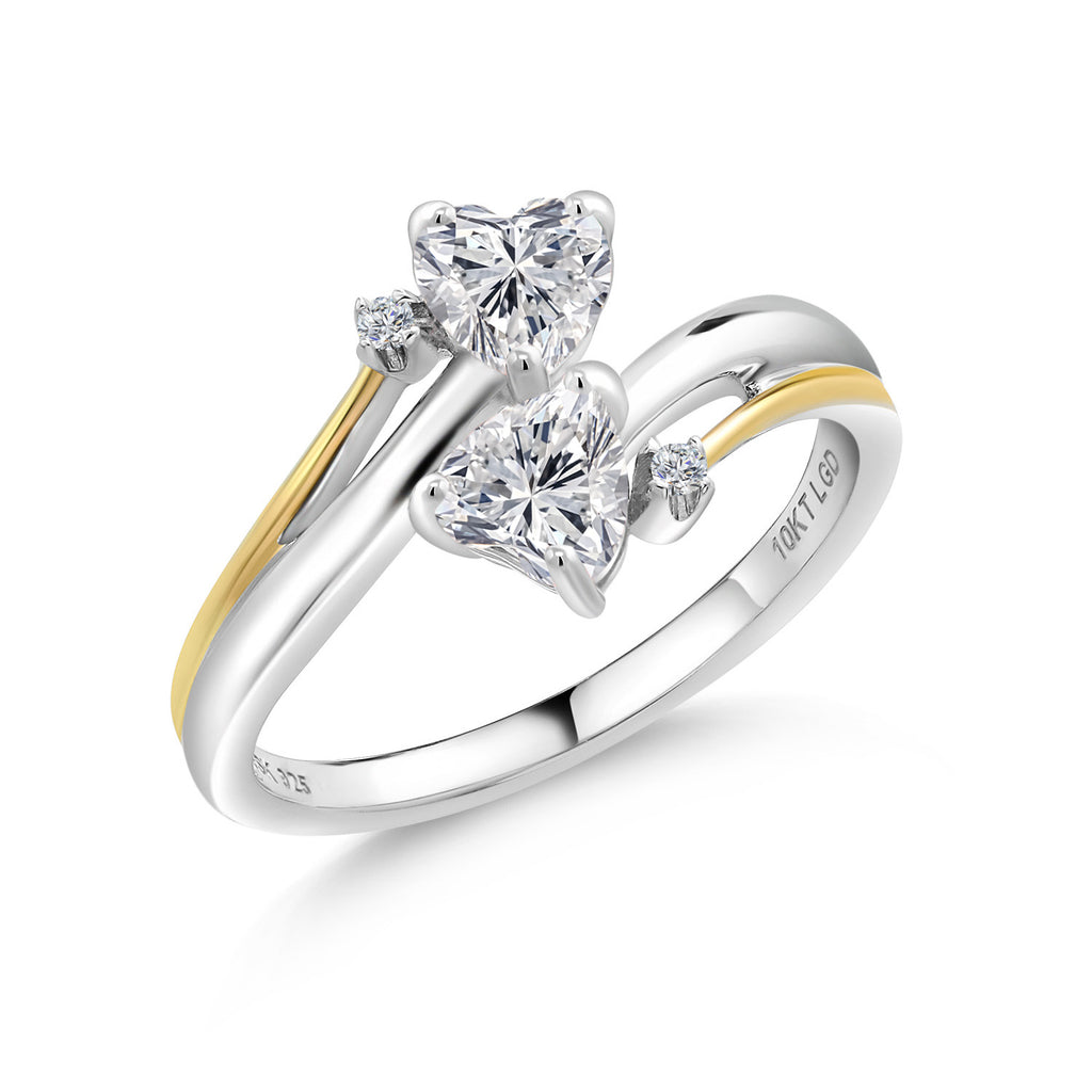 Ring in 925 Sterling Silver and 10K Yellow Gold