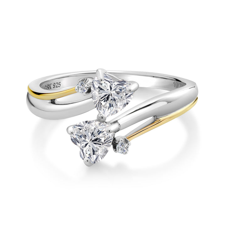 Ring in 925 Sterling Silver and 10K Yellow Gold