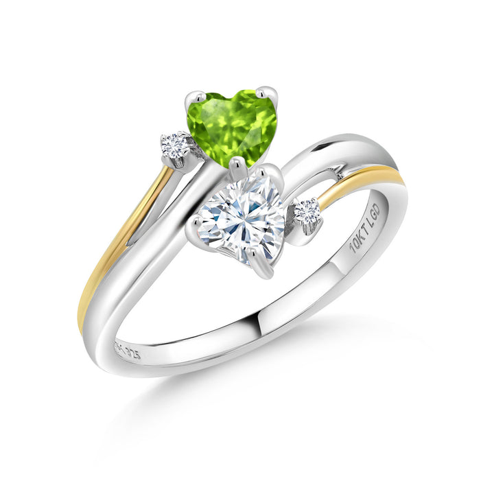 Peridot - August_5_Ring in 925 Sterling Silver and 10K Yellow Gold