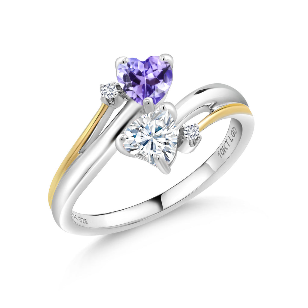 Tanzanite - December_7_Ring in 925 Sterling Silver and 10K Yellow Gold