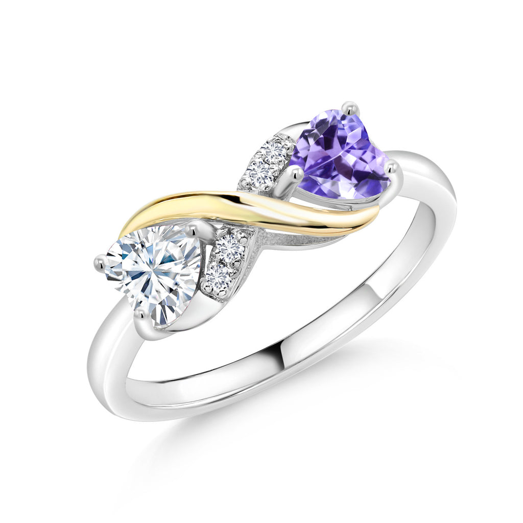 Tanzanite - December_7_Ring in 925 Sterling Silver and 10K Yellow Gold