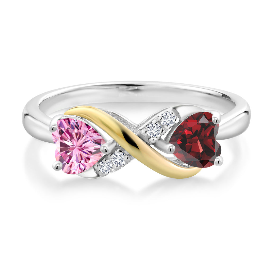 Ring in 925 Sterling Silver and 10K Yellow Gold
