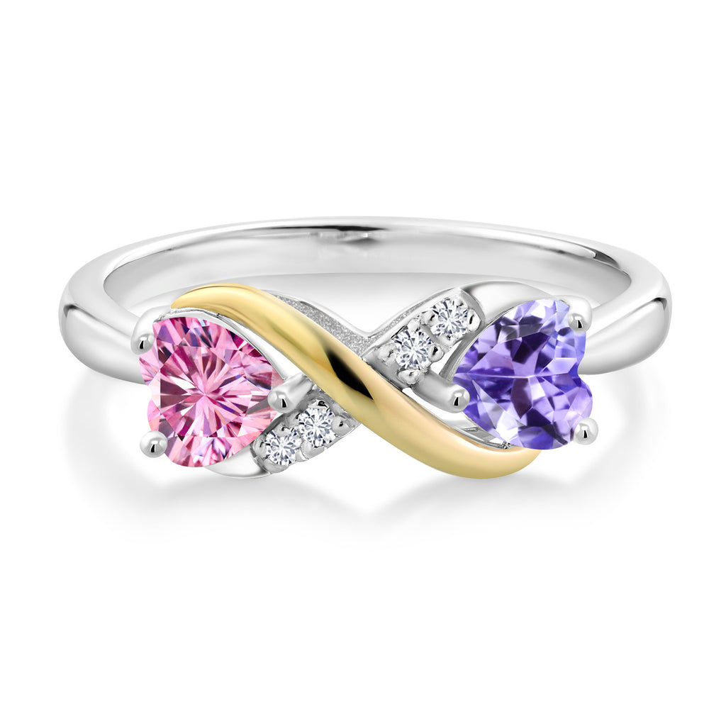 Ring in 925 Sterling Silver and 10K Yellow Gold