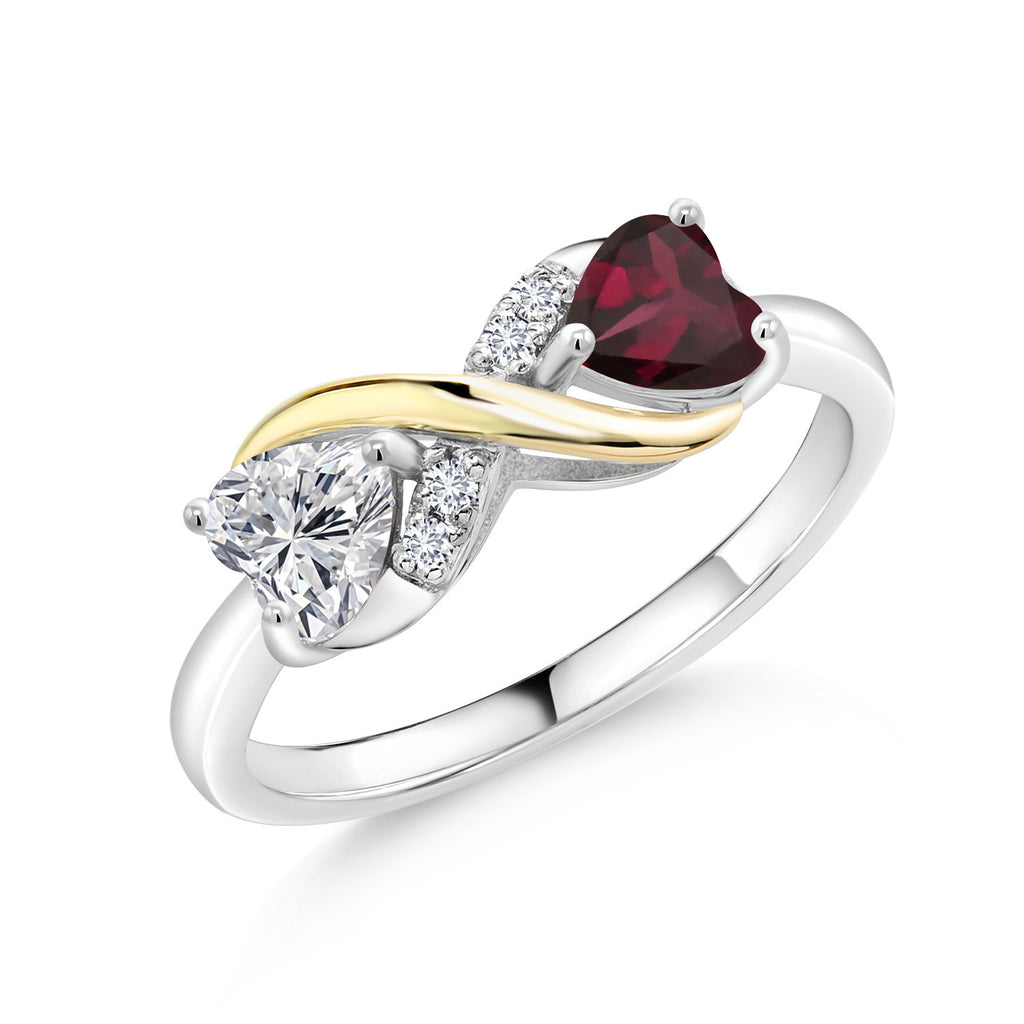 Rhodolite Garnet_6_Ring in 925 Sterling Silver and 10K Yellow Gold
