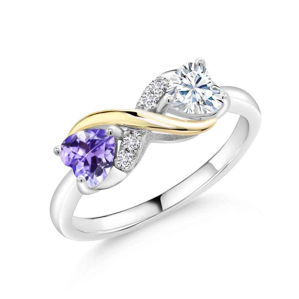Tanzanite - December_9_Ring in 925 Sterling Silver and 10K Yellow Gold