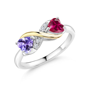 Ring in 925 Sterling Silver and 10K Yellow Gold