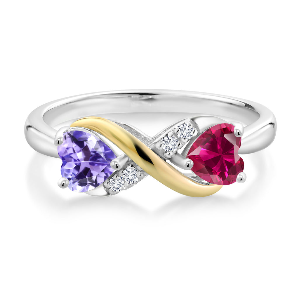Ring in 925 Sterling Silver and 10K Yellow Gold