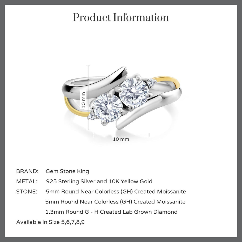 Ring in 925 Sterling Silver and 10K Yellow Gold