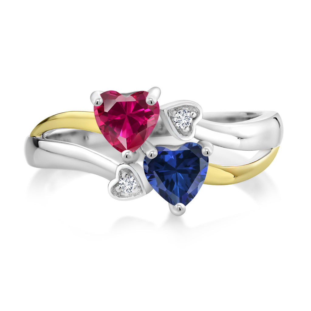 Ring in 925 Sterling Silver and 10K Yellow Gold