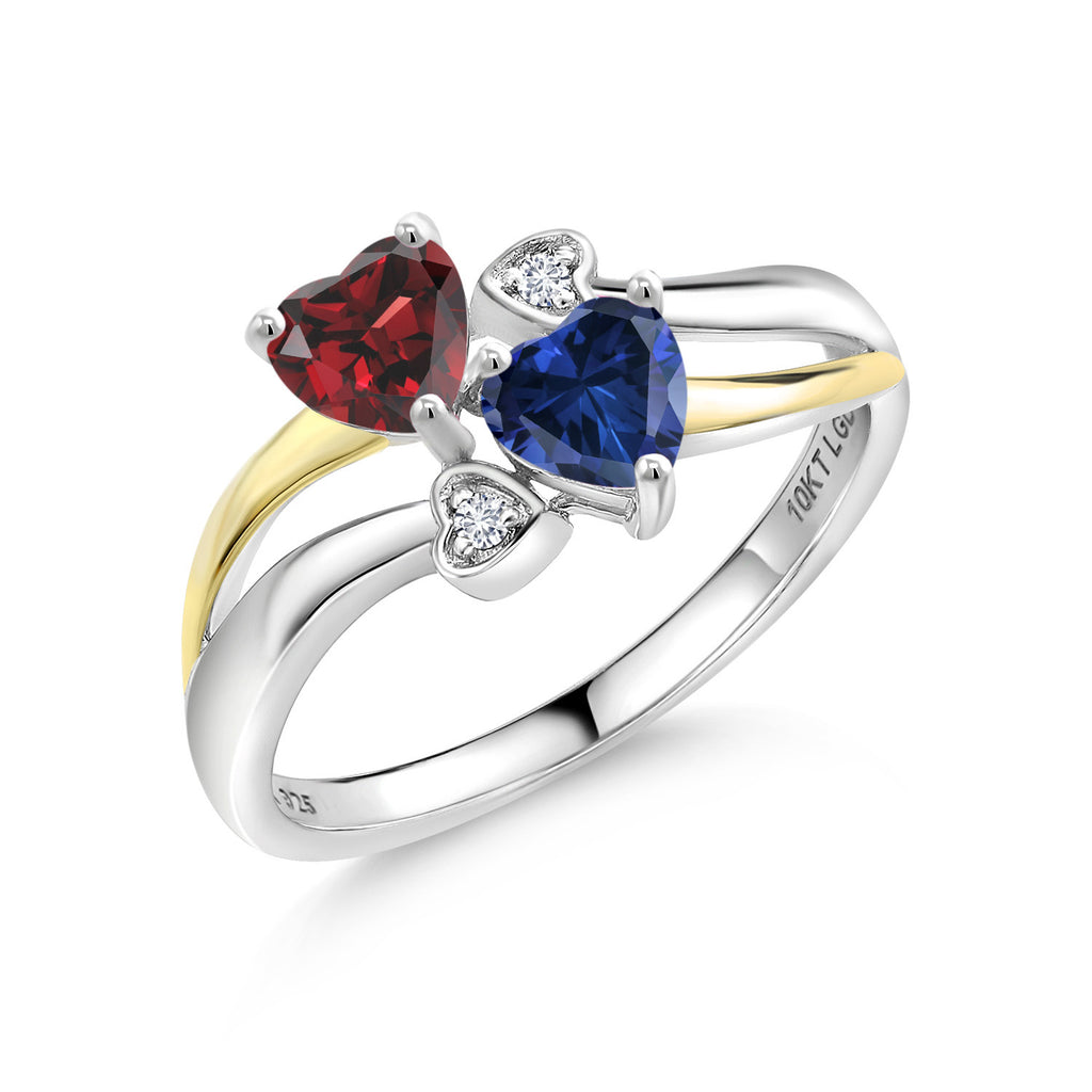 Ring in 925 Sterling Silver and 10K Yellow Gold