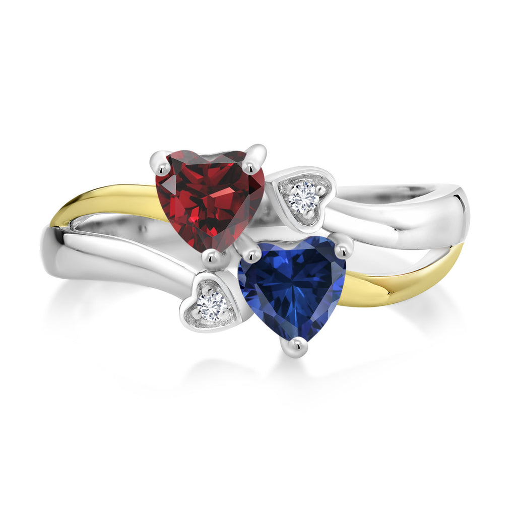 Ring in 925 Sterling Silver and 10K Yellow Gold