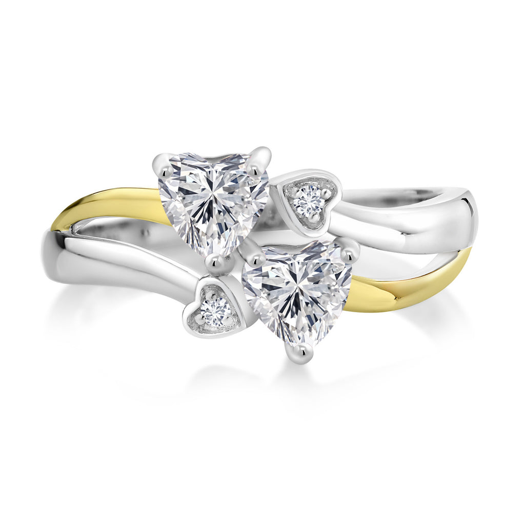 Ring in 925 Sterling Silver and 10K Yellow Gold