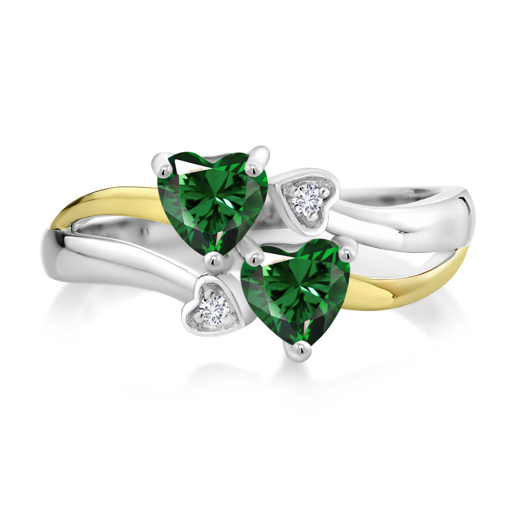Ring in 925 Sterling Silver and 10K Yellow Gold