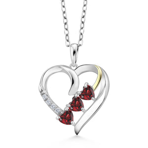 Pendant in 925 Sterling Silver and 10K Yellow Gold