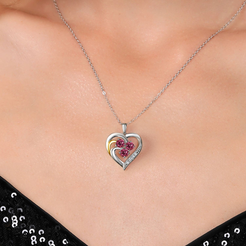 Pendant in 925 Sterling Silver and 10K Yellow Gold