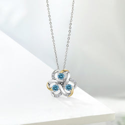 Pendant in 925 Sterling Silver and 10K Yellow Gold