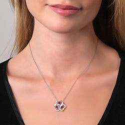 Pendant in 925 Sterling Silver and 10K Yellow Gold