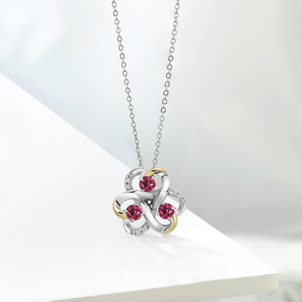 Pendant in 925 Sterling Silver and 10K Yellow Gold
