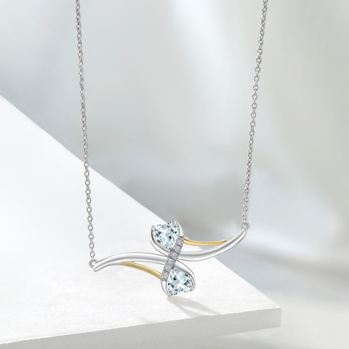 Pendant in 925 Sterling Silver and 10K Yellow Gold