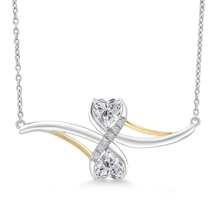 Necklace in 925 Sterling Silver and 10K Yellow Gold