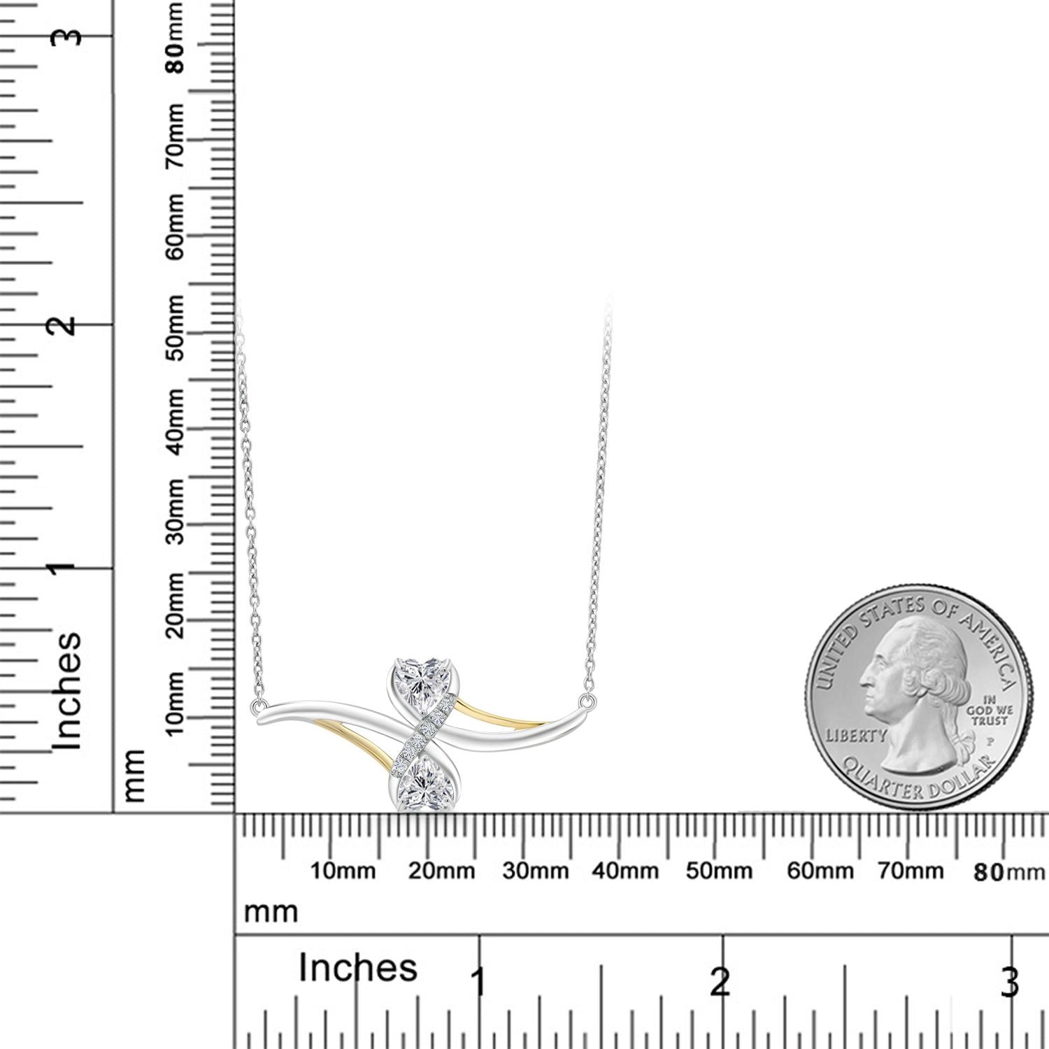 Necklace in 925 Sterling Silver and 10K Yellow Gold