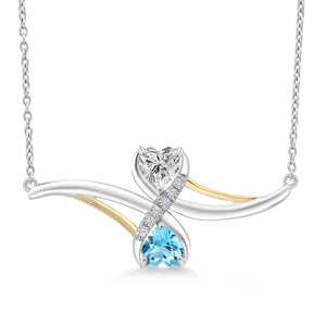 Necklace in 925 Sterling Silver and 10K Yellow Gold