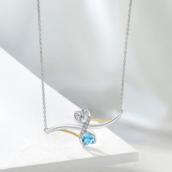 Necklace in 925 Sterling Silver and 10K Yellow Gold